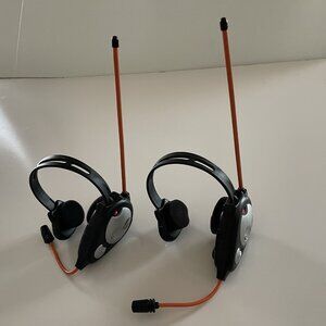 Harley Davidson Headset Kids 2004 Intercom Type Pair Set Toy Plastic WORKS Vtg